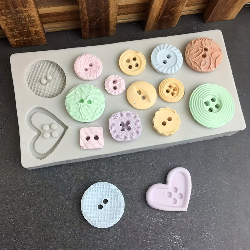 Soap Making Party - قالب سيليكون على شكل أزرار، قالب