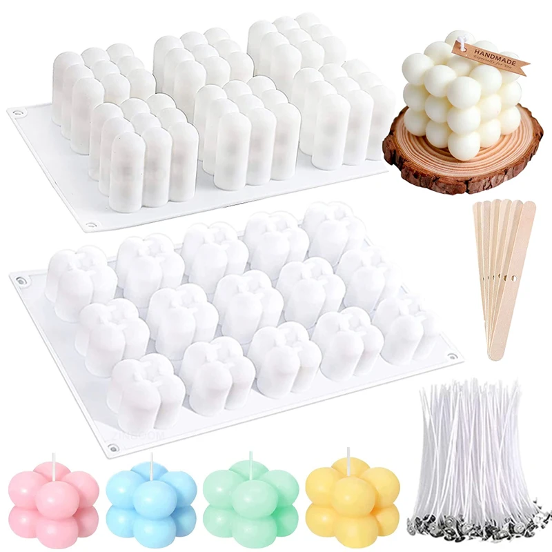 Soap Making Kit Amazon - ثلاثية الأبعاد فقاعة مكعب شمعة قالب