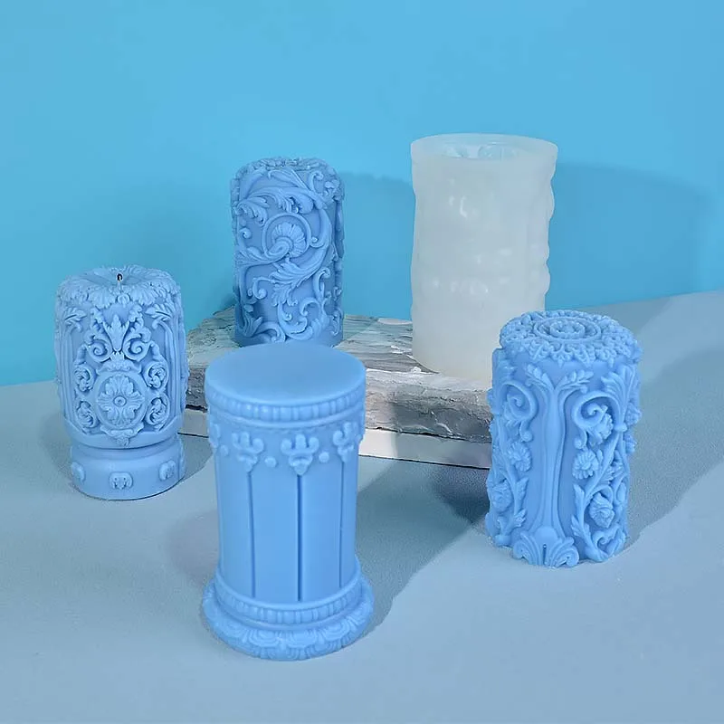 Soap Making Gifts - منحوتة العمود الروماني شمعة قالب من