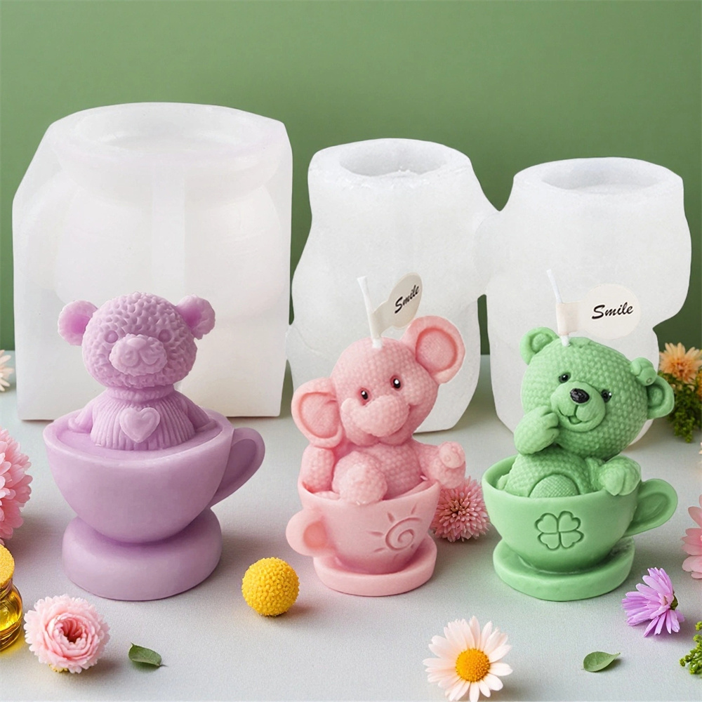 دمية دب في كوب قالب من السيليك - مراجعة Soap Making Jar وسعره